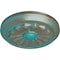 Ekena Millwork Olivia Ceiling Medallion (Fits Canopies up to 2 1/8"), 7 7/8"OD x 1 1/8"P, Copper Green Patina CM07OLCGS - alternate 2